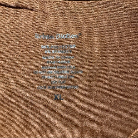 Women's Brown V-Neck Long Sleeve Top - Picture 2 of 7